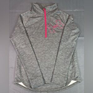Under Armour Youth XL Gray ColdGear Fitted 1/4 Zip Pullover